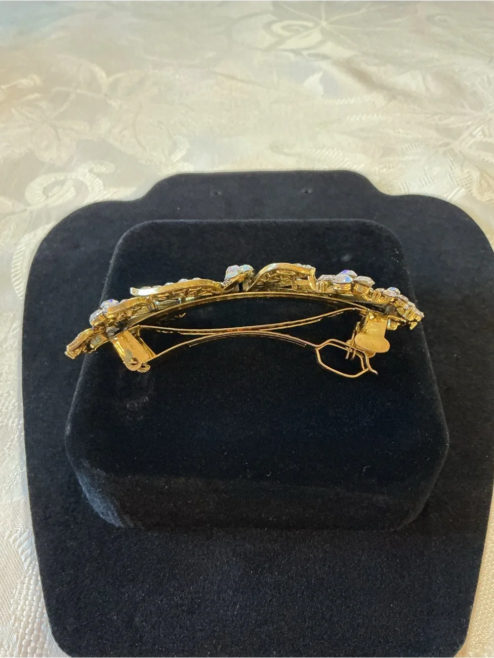 Aurora Borealis Gold Tone Hair Clip add touch